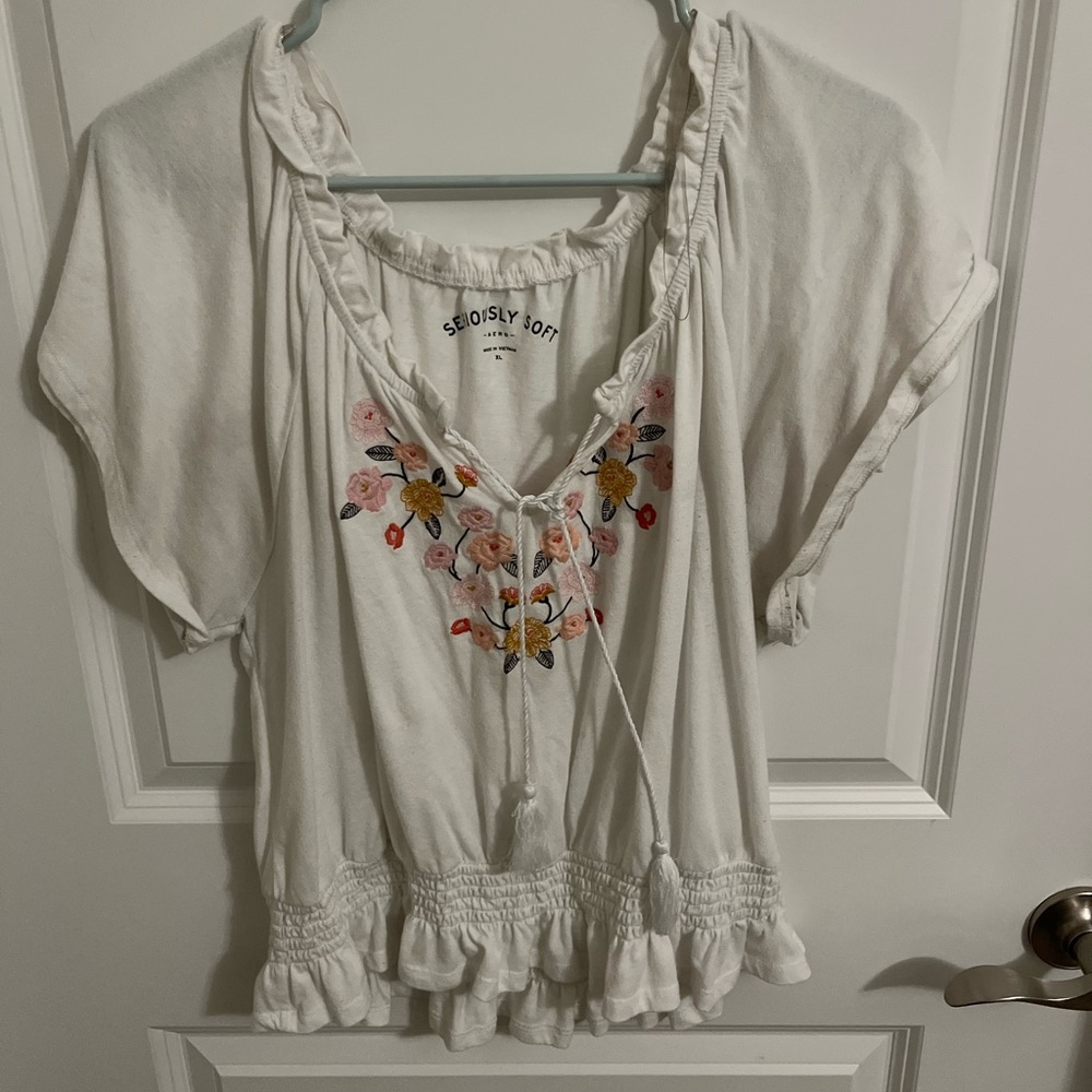 Aero Seriously Soft Peasant Blouse